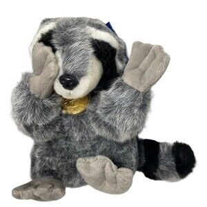 DanDee Collectors Choice Plush Raccoon 9.5 inch Peek A Boo With Tag